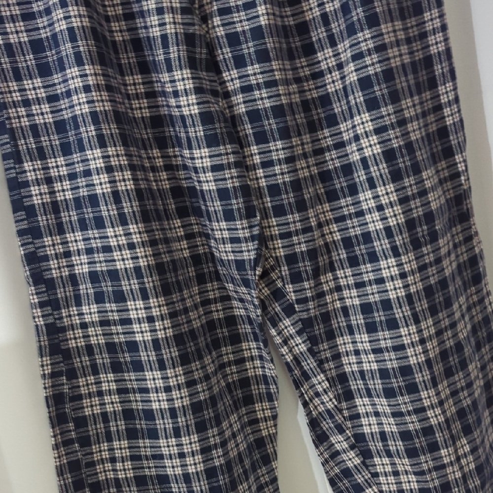 Men’s Blue Plaid Lounge / Casual Pants – Size XL | 100% Cotton - Picture 5 of 16
